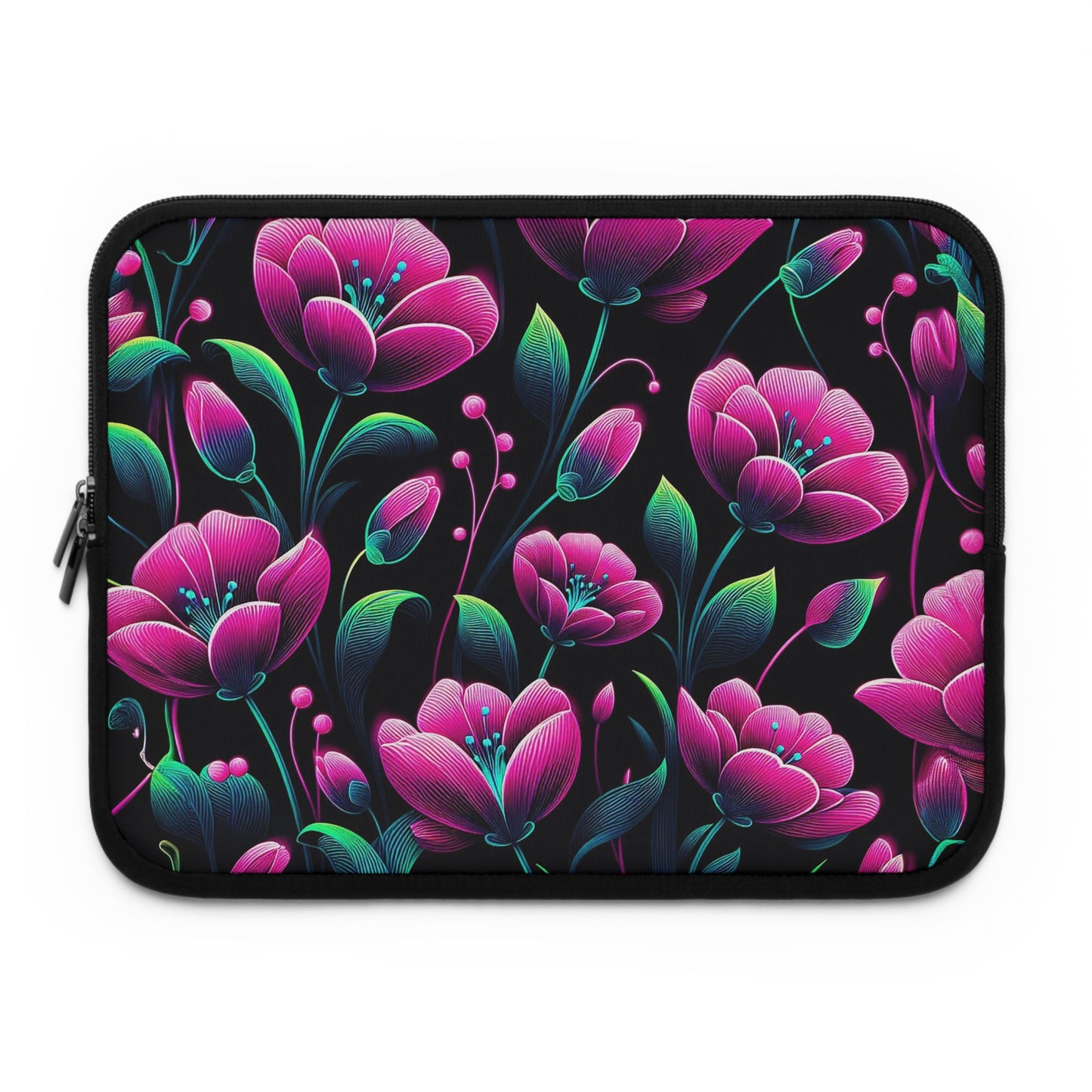 Neon Pink Flowers | Laptop Sleeve