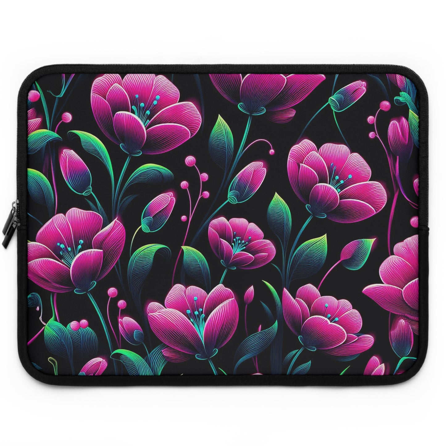 Neon Pink Flowers | Laptop Sleeve