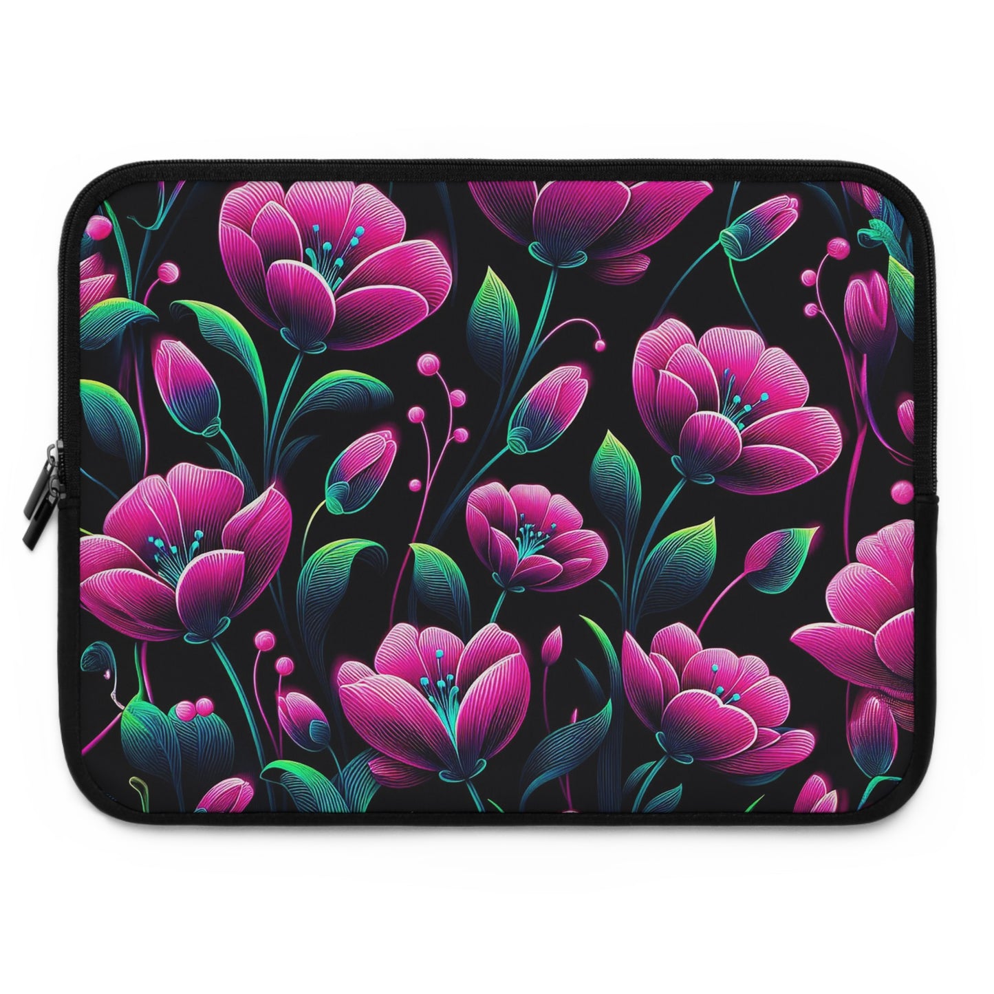 Neon Pink Flowers | Laptop Sleeve