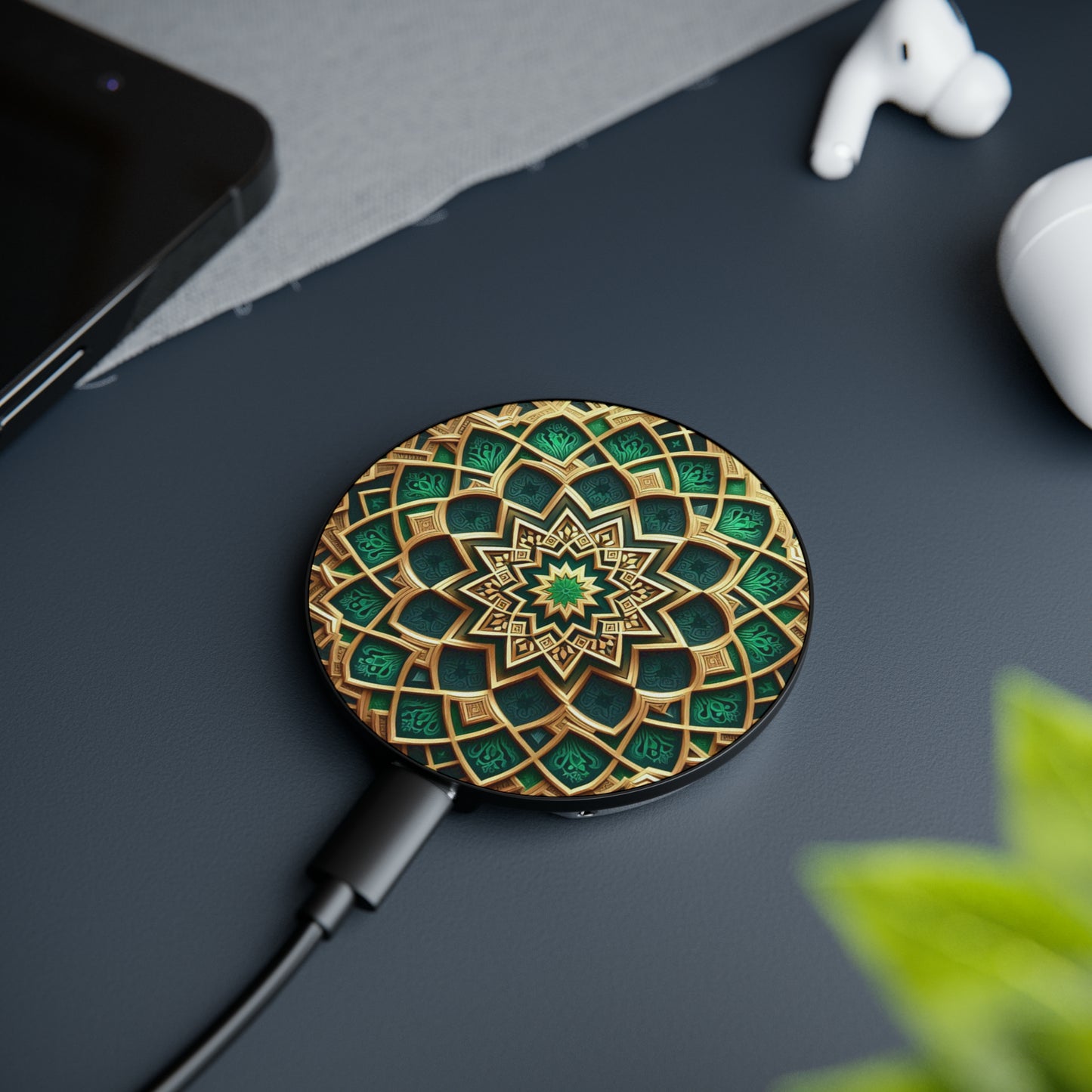 Emerald Lotus | Magnetic Induction Charger