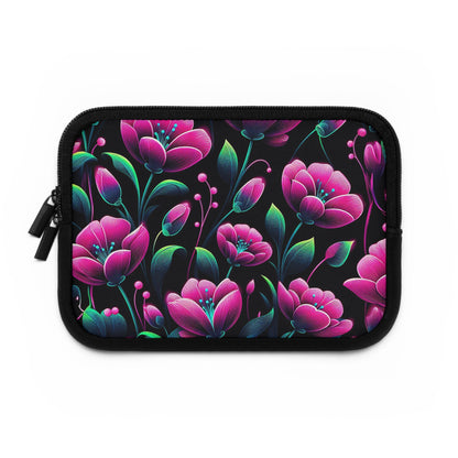 Neon Pink Flowers  | Laptop Sleeve