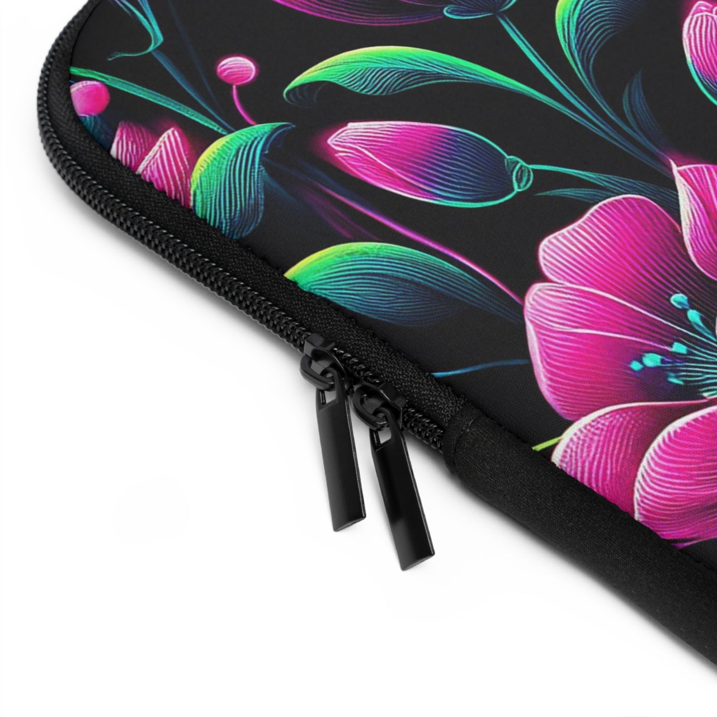 Neon Pink Flowers  | Laptop Sleeve