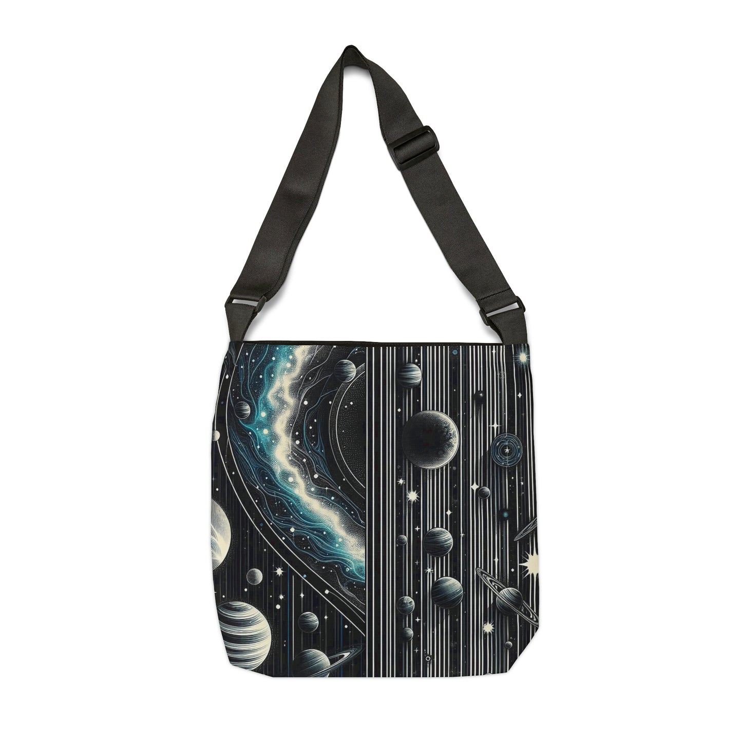 Galactic Pinstripe | Adjustable Tote Bag