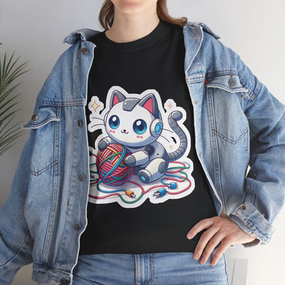 Cyber Cat | Unisex Heavy Cotton Tee