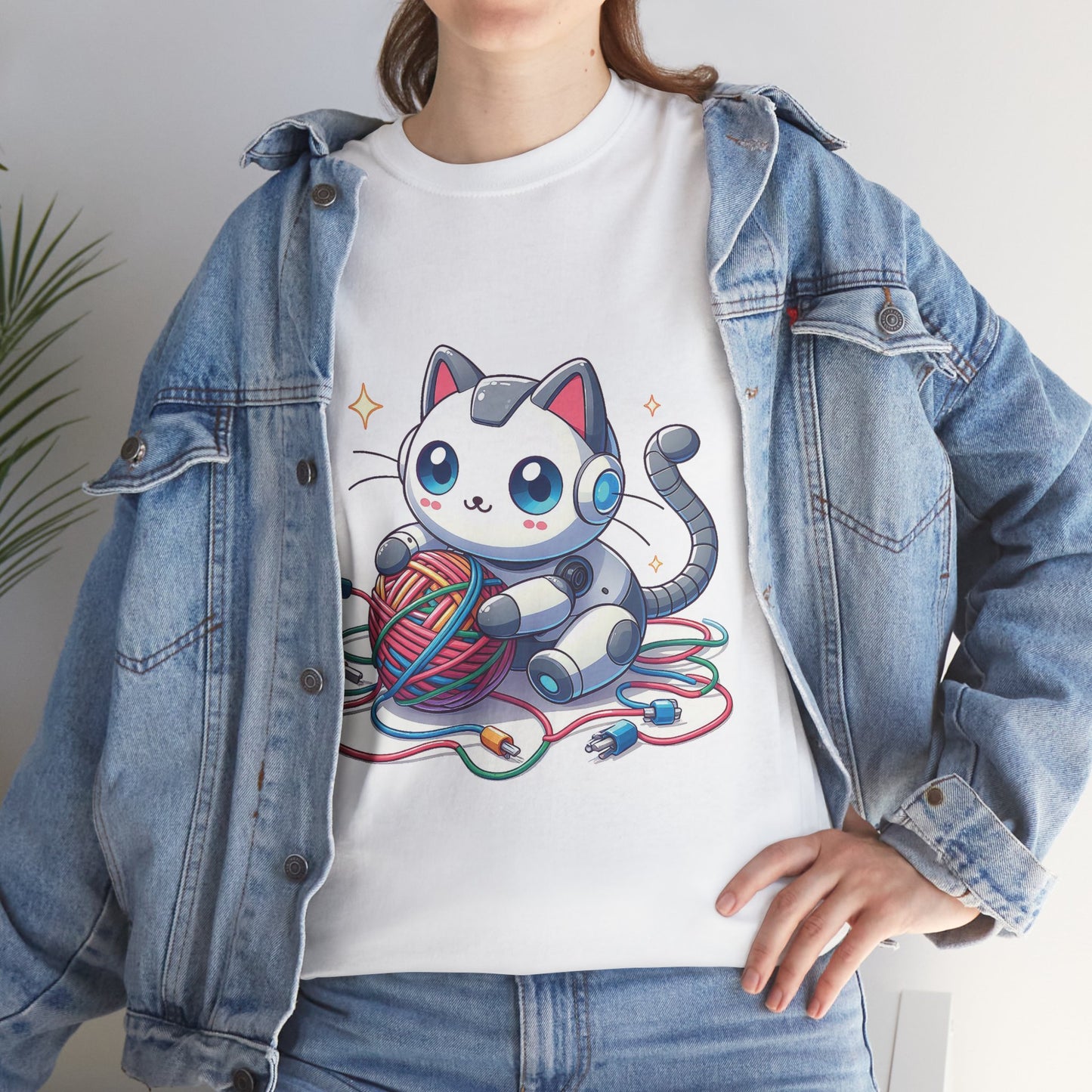 Cyber Cat | Unisex Heavy Cotton Tee