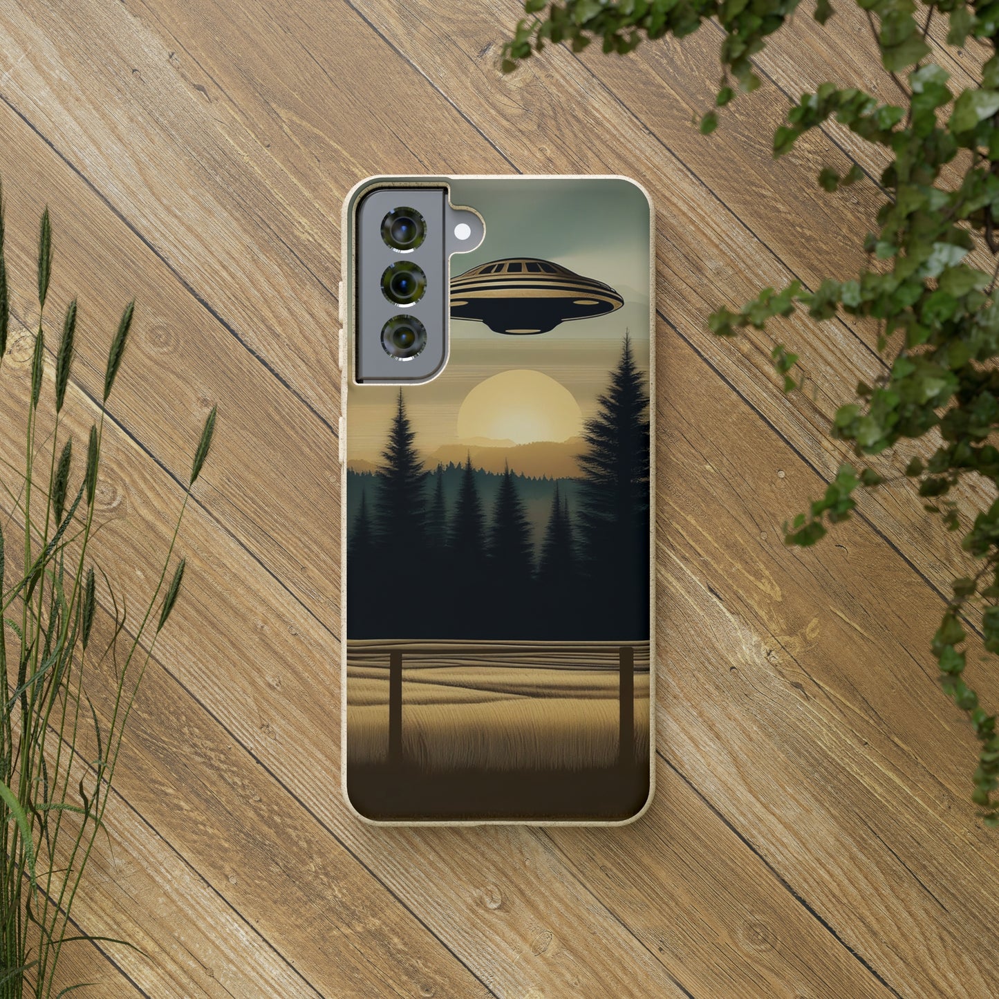 Ufo over Forest | Biodegradable Cases