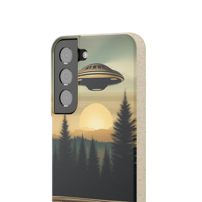 Ufo over Forest | Biodegradable Cases