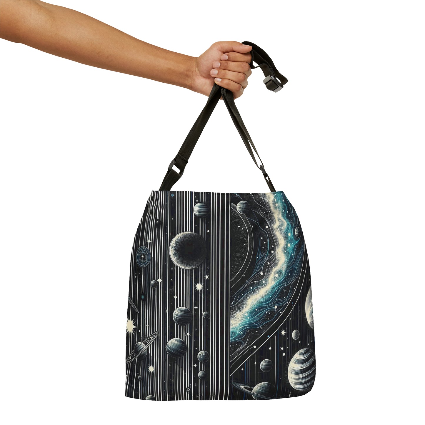 Galactic Pinstripe | Adjustable Tote Bag