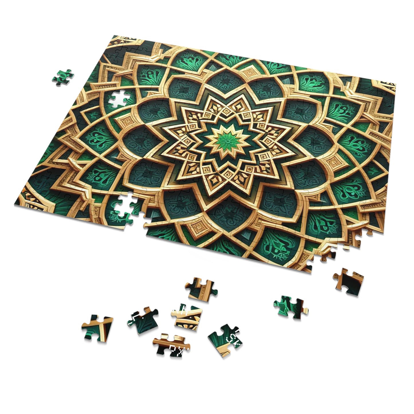 Emerald Lotus | Jigsaw Puzzle (30, 110, 252, 500,1000-Piece)