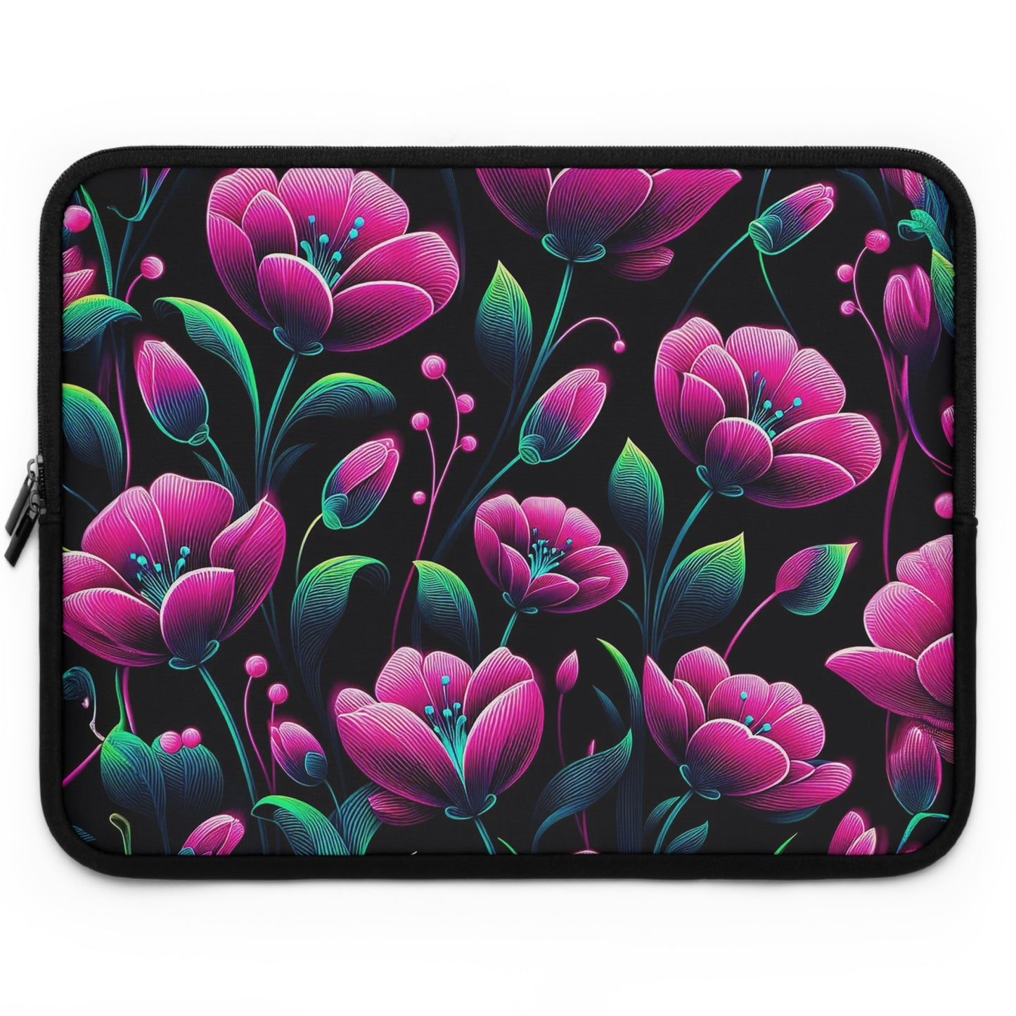 Neon Pink Flowers  | Laptop Sleeve