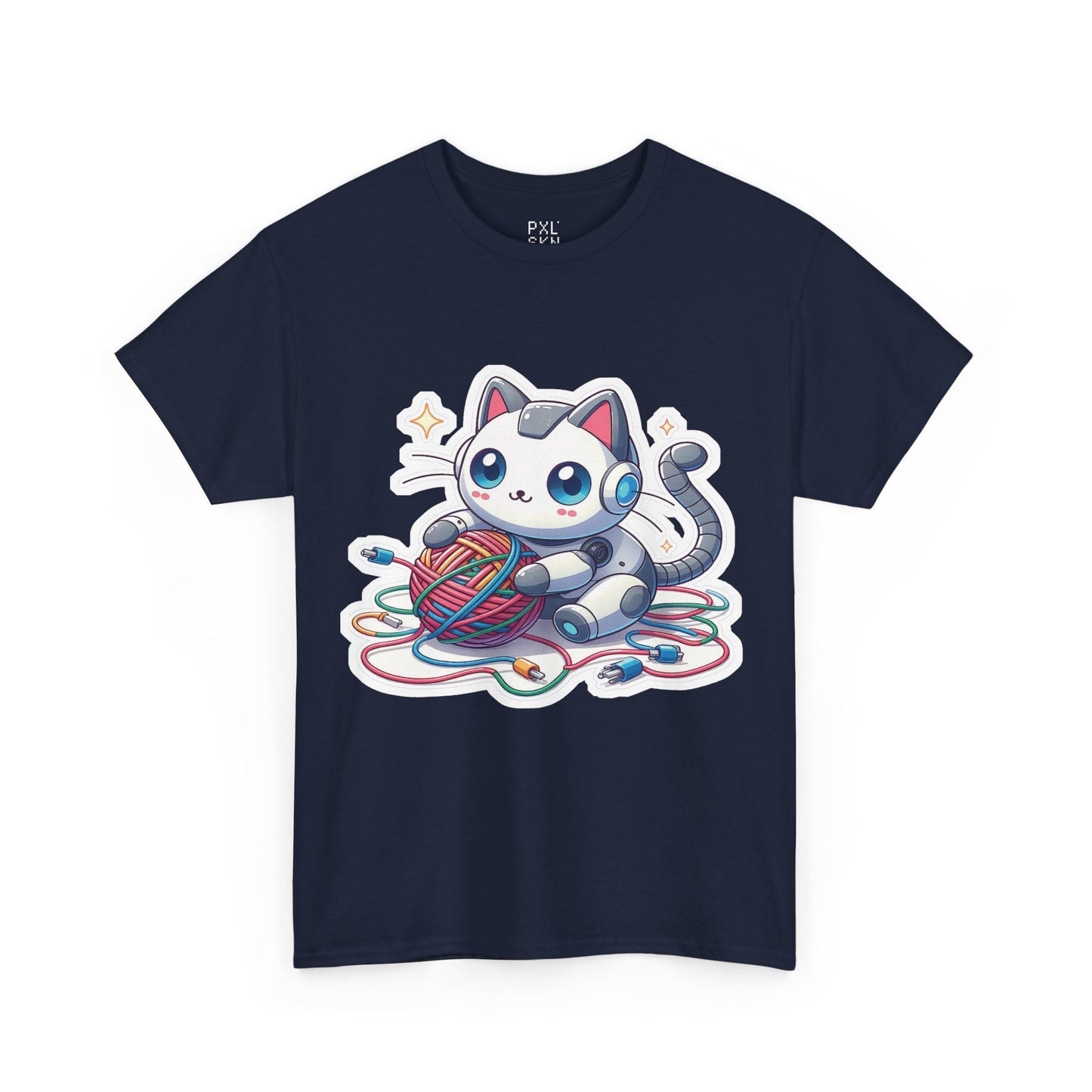 Cyber Cat | Unisex Heavy Cotton Tee