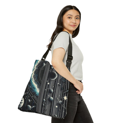 Galactic Pinstripe | Adjustable Tote Bag