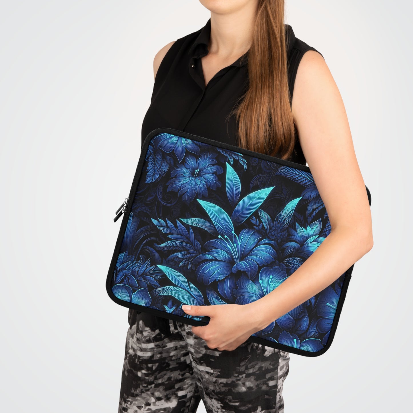 Cyan Blooms | Laptop Sleeve