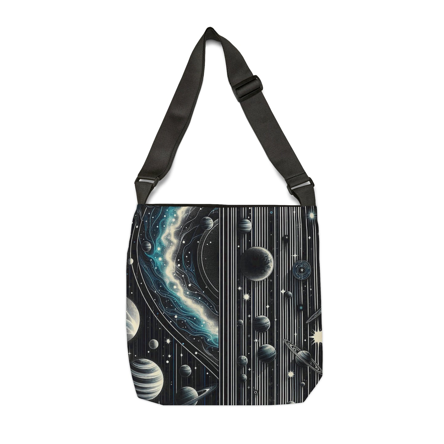 Galactic Pinstripe | Adjustable Tote Bag