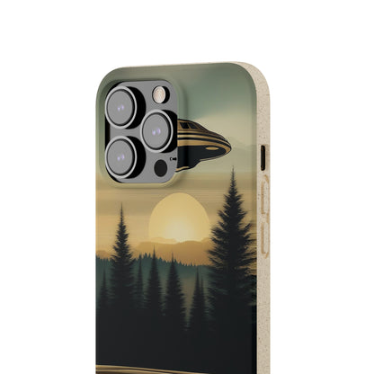 Ufo over Forest | Biodegradable Cases