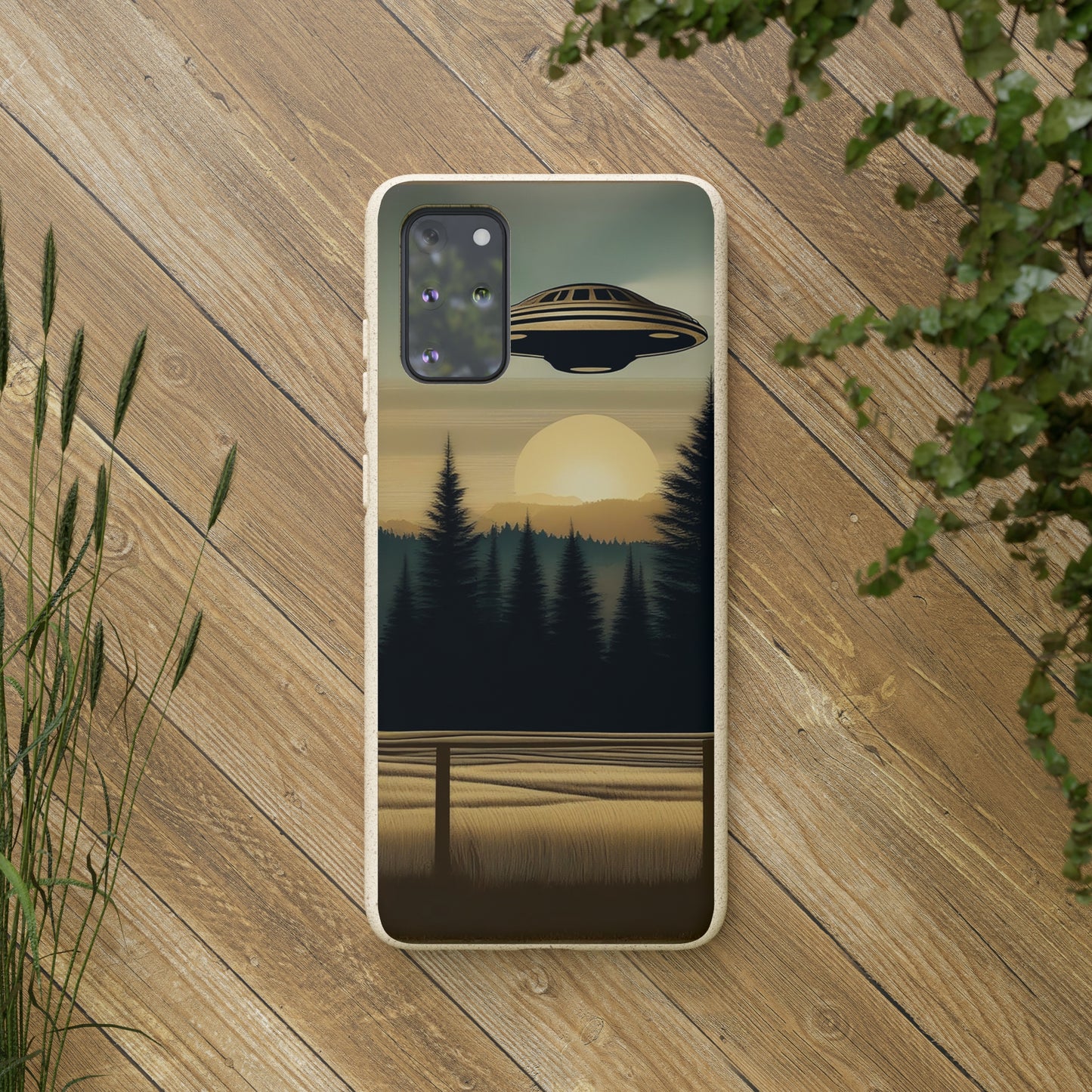 Ufo over Forest | Biodegradable Cases