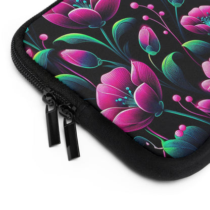 Neon Pink Flowers  | Laptop Sleeve