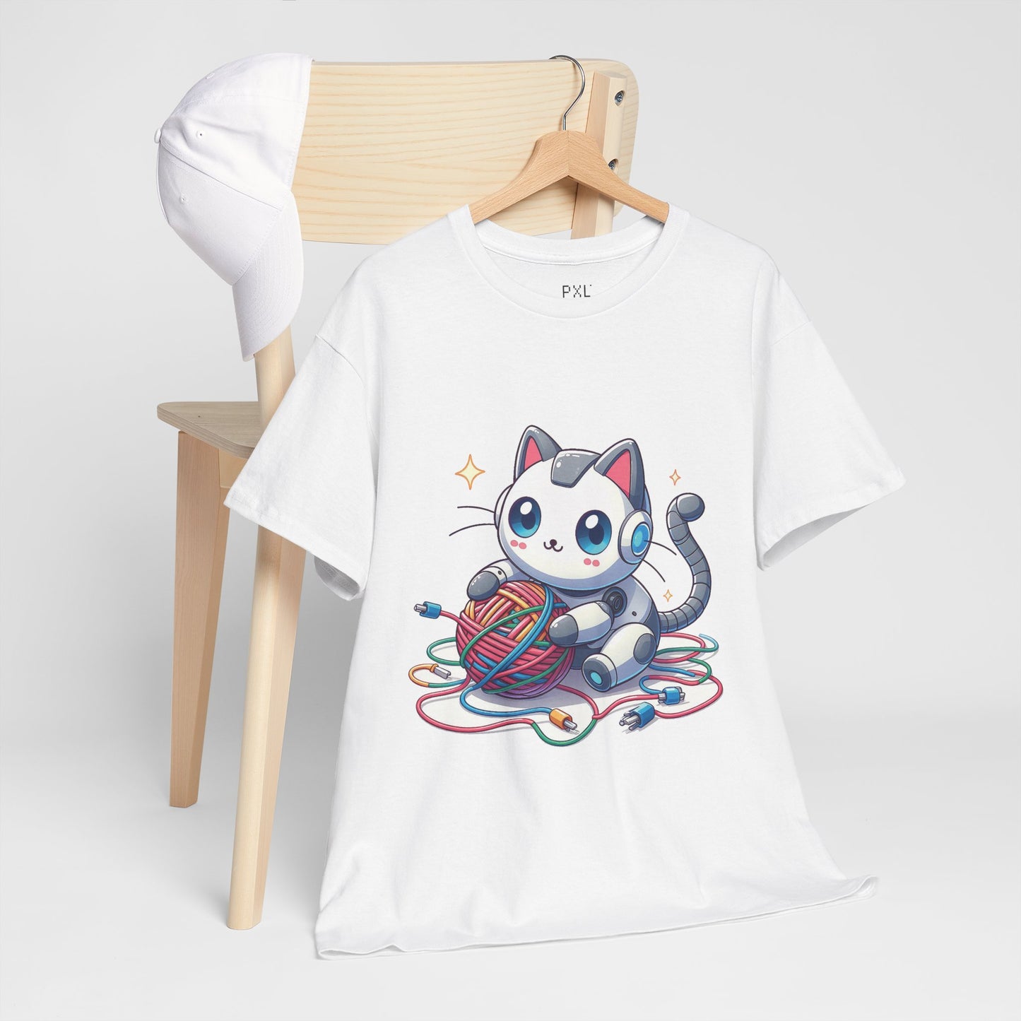 Cyber Cat | Unisex Heavy Cotton Tee