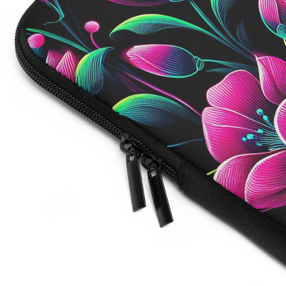 Neon Pink Flowers  | Laptop Sleeve