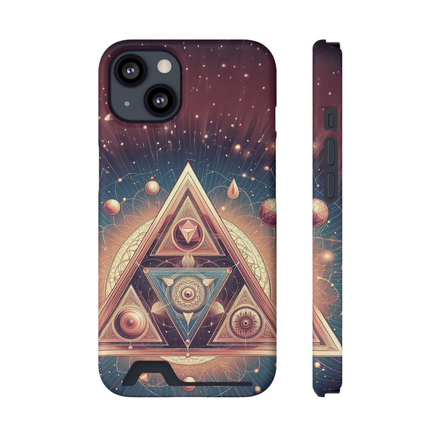 Divine Triangle | Phone Case With Card Holder