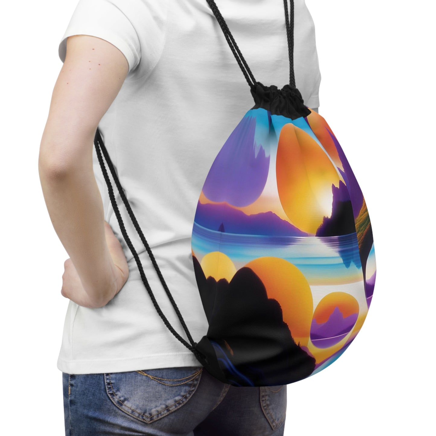 MultiDimensional SunSet | Drawstring Bag