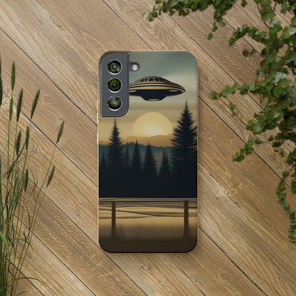 Ufo over Forest | Biodegradable Cases