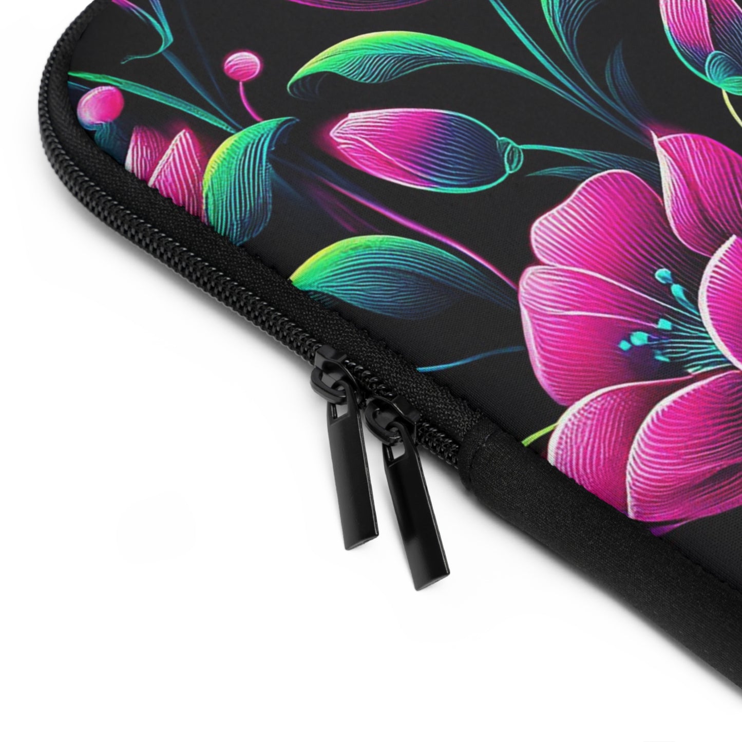 Neon Pink Flowers  | Laptop Sleeve