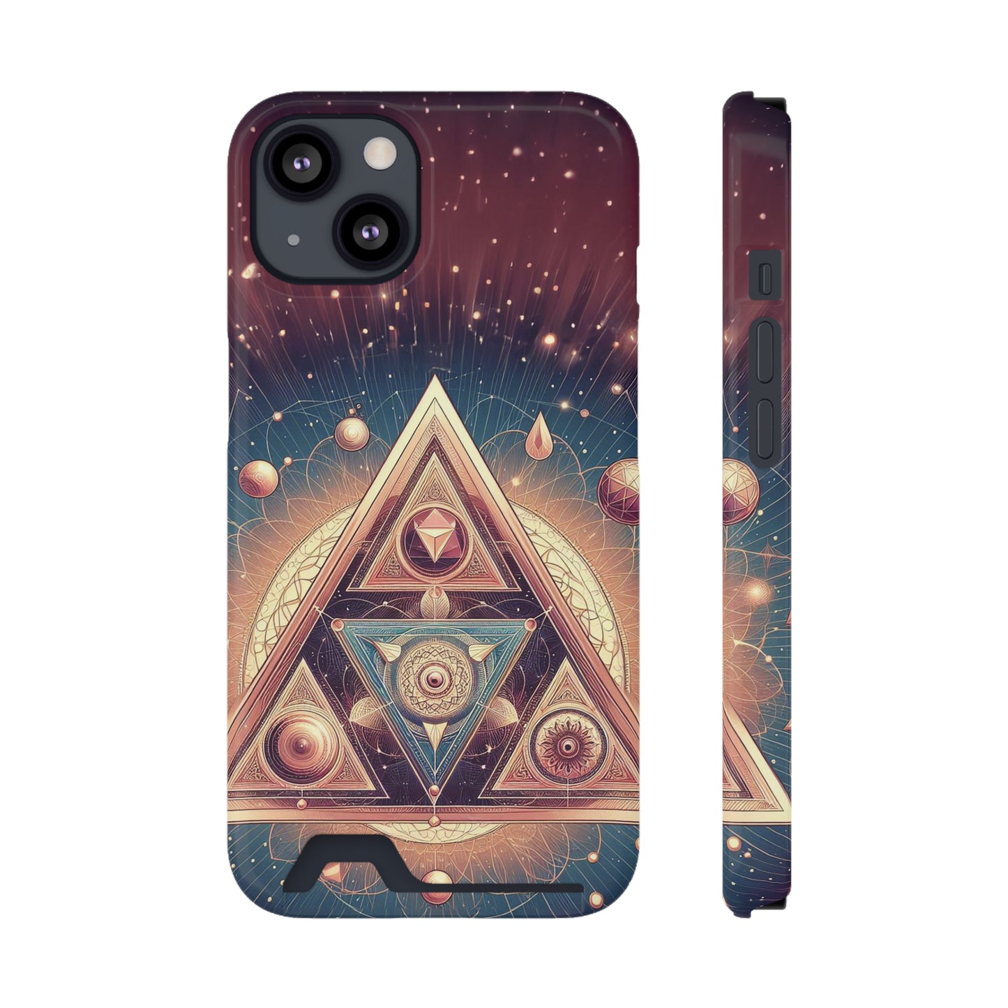 Divine Triangle | Phone Case With Card Holder