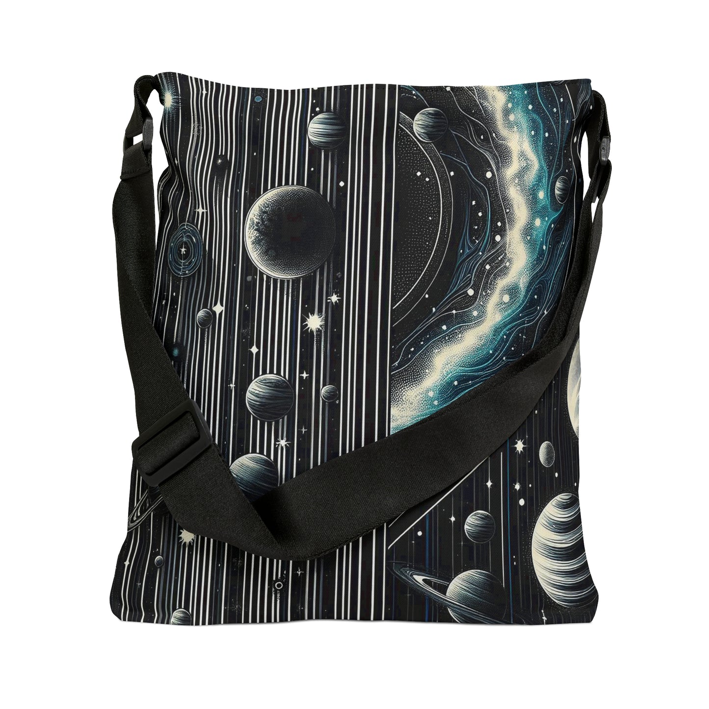 Galactic Pinstripe | Adjustable Tote Bag