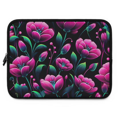 Neon Pink Flowers  | Laptop Sleeve