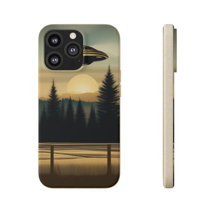 Ufo over Forest | Biodegradable Cases