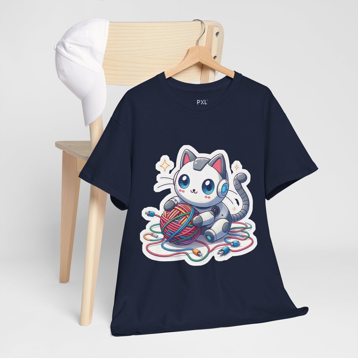 Cyber Cat | Unisex Heavy Cotton Tee