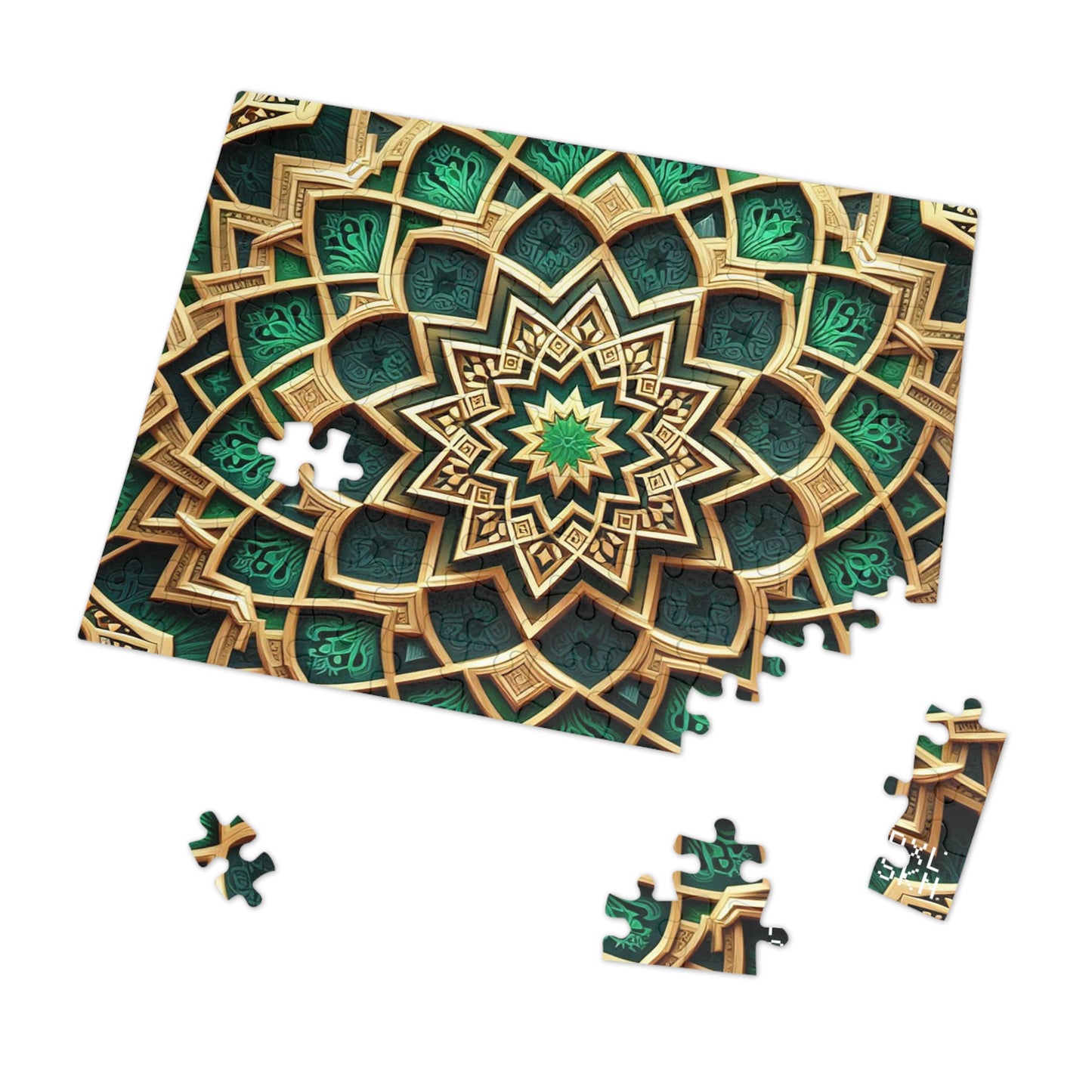 Emerald Lotus | Jigsaw Puzzle (30, 110, 252, 500,1000-Piece)