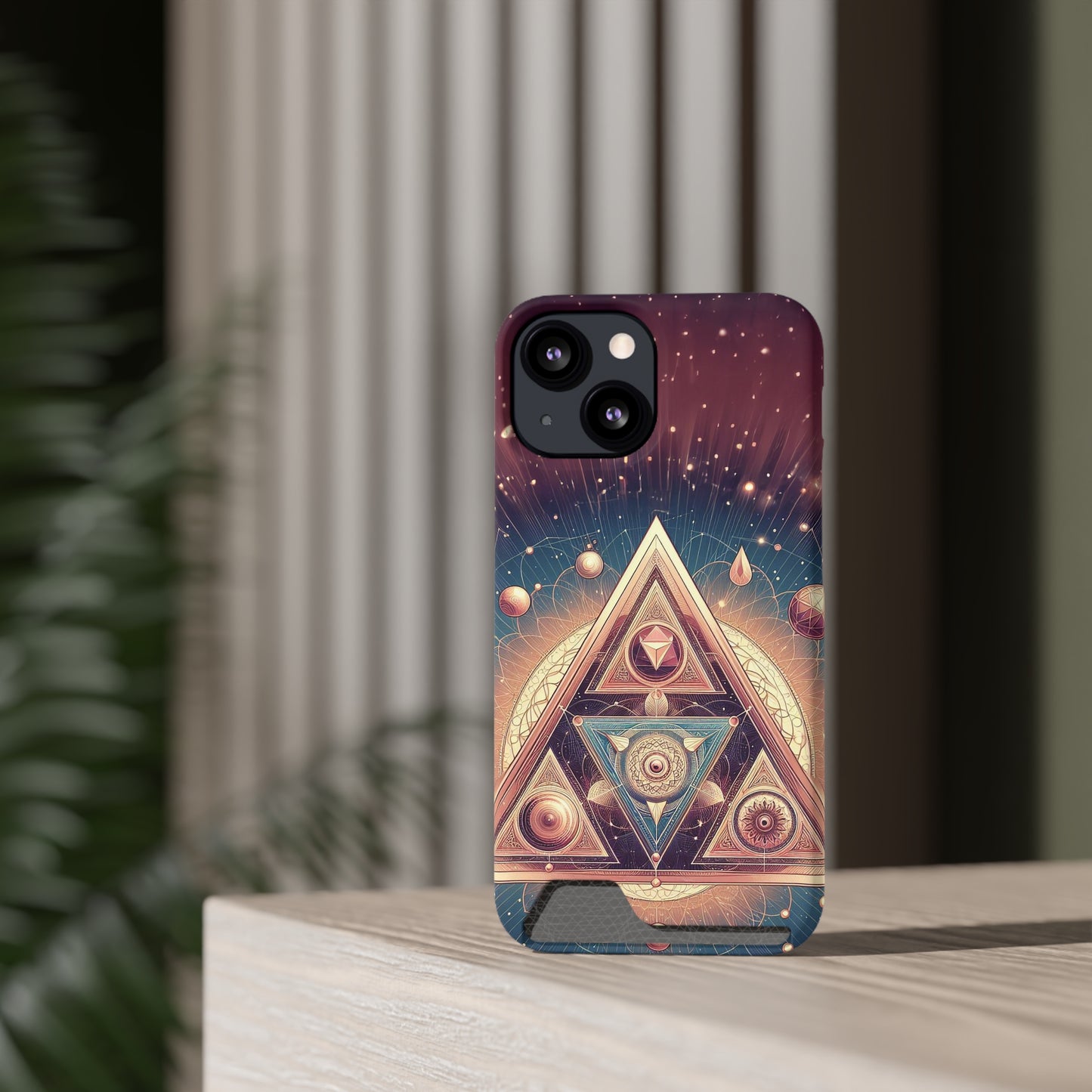 Divine Triangle | Phone Case With Card Holder