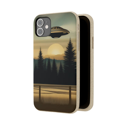 Ufo over Forest | Biodegradable Cases